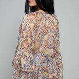 Wyatt Tiered Bell-Sleeve Blouse