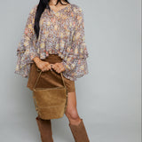 Wyatt Tiered Bell-Sleeve Blouse