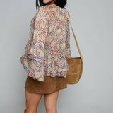 Wyatt Tiered Bell-Sleeve Blouse