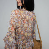 Wyatt Tiered Bell-Sleeve Blouse