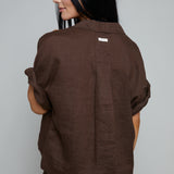 Gracie Relaxed Linen Short Sleeve Button Down