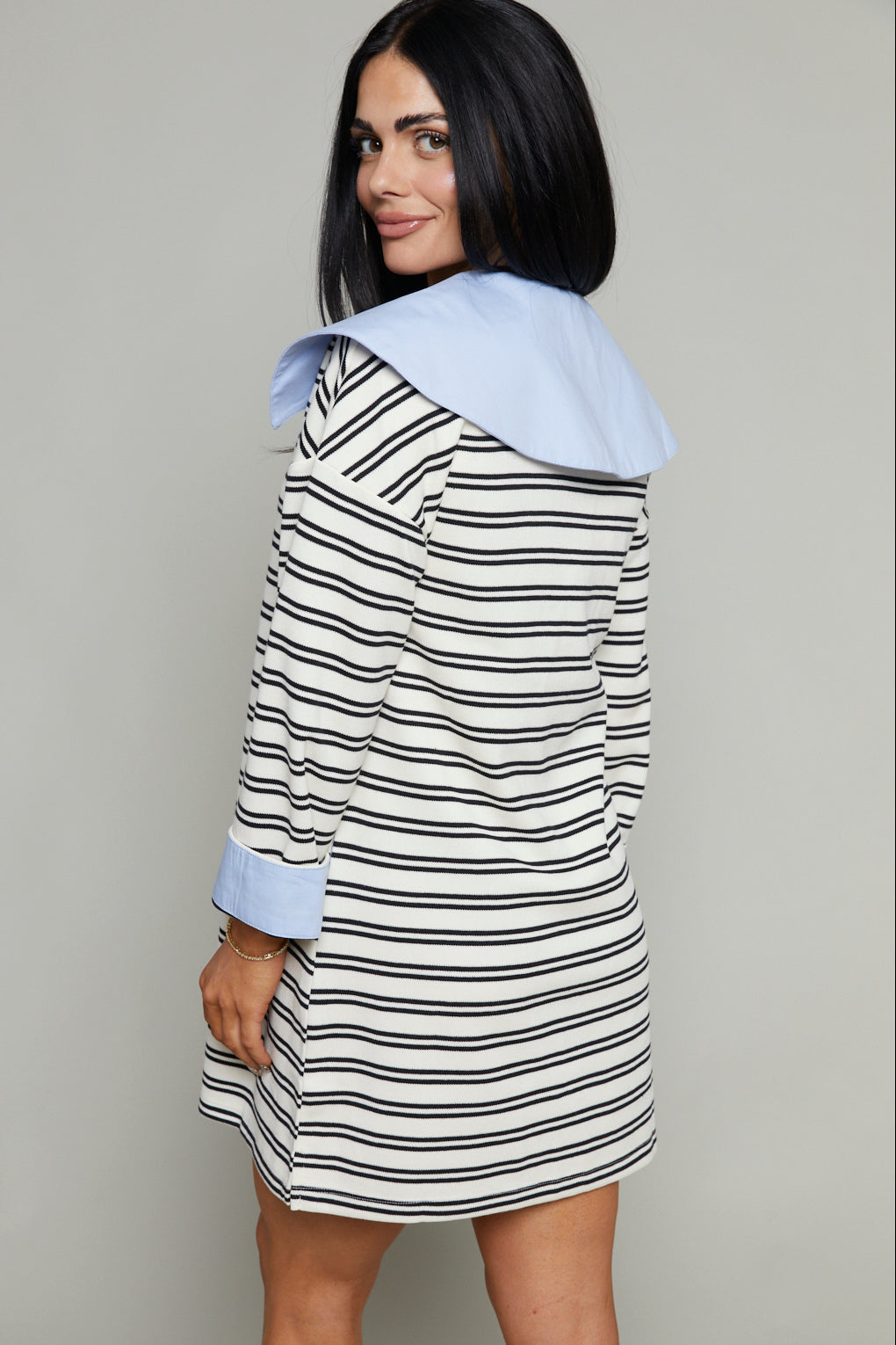 Isabel Oversized Collar Polo Dress