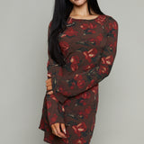 Addie Boat Neck Long Sleeve Mini Dress