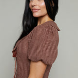 Beck V-Neck Mini Dress With Bow
