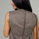 Theodora Sleeveless Mock Neck Top