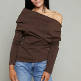 Annalise Draped Asymmetrical Top