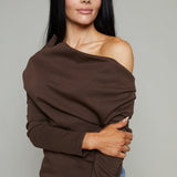 Annalise Draped Asymmetrical Top