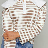Louise Oversized Collar Polo Shirt