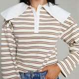 Louise Oversized Collar Polo Shirt
