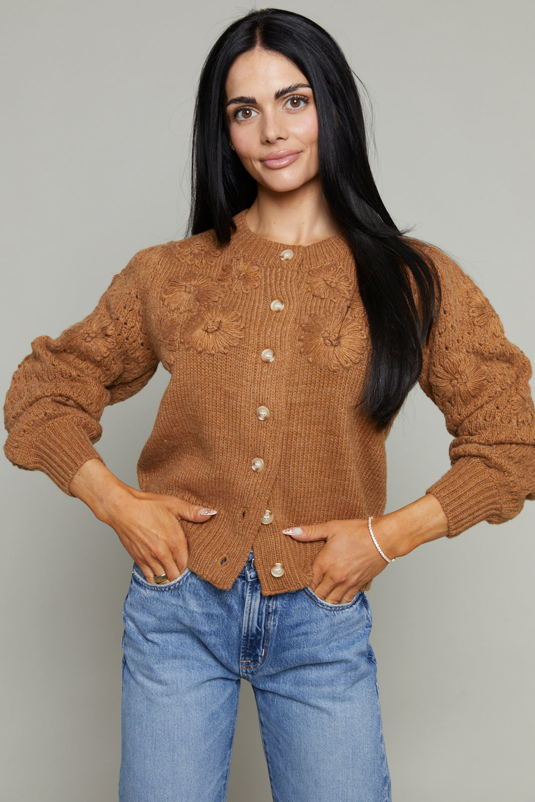 Dede Floral Wool Cardigan