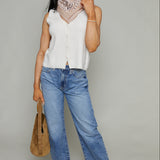 Brooke V Neck Sweater Vest - Crystal