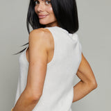 Brooke V Neck Sweater Vest - Crystal