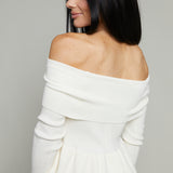 Veronica Off the Shoulder Peplum Sweater