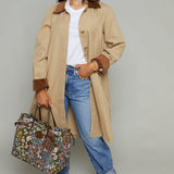 Lady Contrast Trench Coat