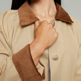 Lady Contrast Trench Coat