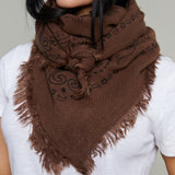 Sasha Bandana Scarf - Chocolate