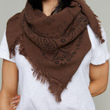 Sasha Bandana Scarf - Chocolate