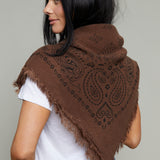 Sasha Bandana Scarf - Chocolate