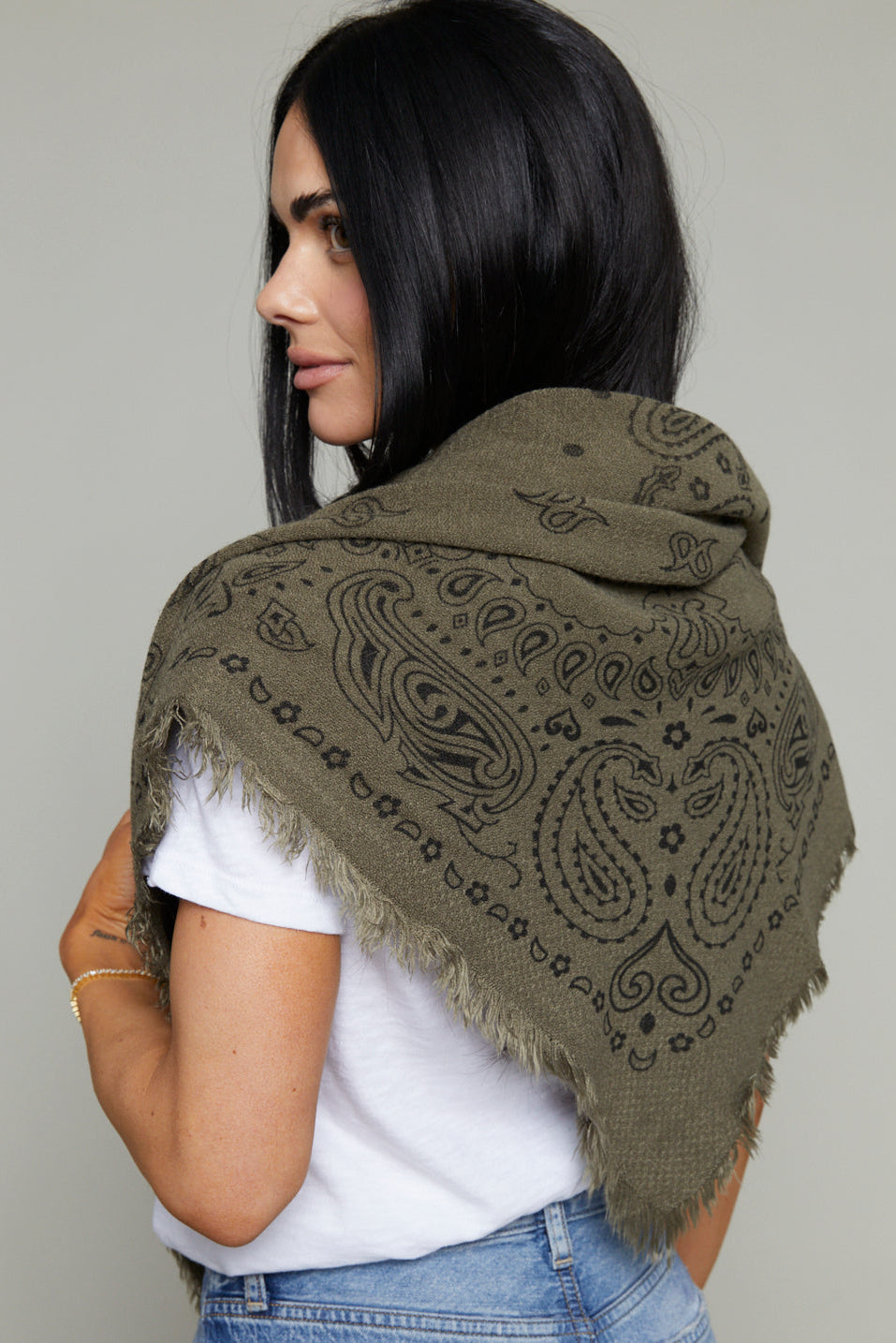 Sasha Bandana Scarf - Hunter Green
