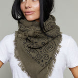 Sasha Bandana Scarf - Hunter Green