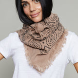 Sasha Bandana Scarf - Taupe