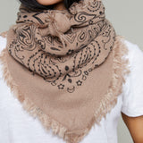 Sasha Bandana Scarf - Taupe