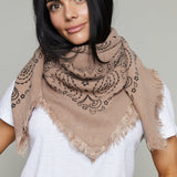 Sasha Bandana Scarf - Taupe