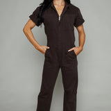 Thalia Barrel Leg Jumpsuit - Mocha