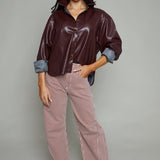 Mandy Faux Leather Shirt