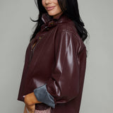 Mandy Faux Leather Shirt