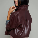 Mandy Faux Leather Shirt
