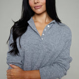 Ramsey Henley Pullover Sweater - Heather Grey