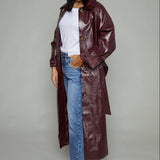 Calina Vinyl Trench Coat