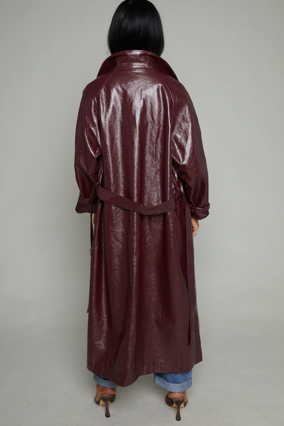 Calina Vinyl Trench Coat