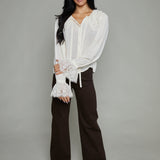 Tilly Scalloped Lace Collared Blouse