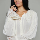 Tilly Scalloped Lace Collared Blouse