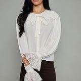 Tilly Scalloped Lace Collared Blouse
