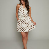 Julien Tie Front Halter Mini Dress