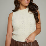 Aria Mock Neck Sweater Vest
