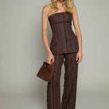 Moxie 3D Woven Fringe Top