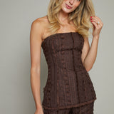 Moxie 3D Woven Fringe Top