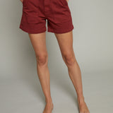 Valerie High Rise Utility Short - Sangria