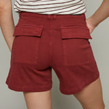 Valerie High Rise Utility Short - Sangria
