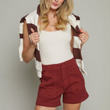 Valerie High Rise Utility Short - Sangria