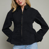Dakota Twill Canvas Peplum Jacket