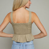 Crista Fitted Peplum Top