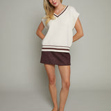 Katy Varsity Jacquard Sweater Vest
