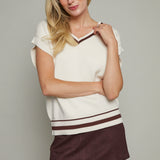 Katy Varsity Jacquard Sweater Vest