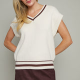 Katy Varsity Jacquard Sweater Vest