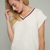 Katy Varsity Jacquard Sweater Vest